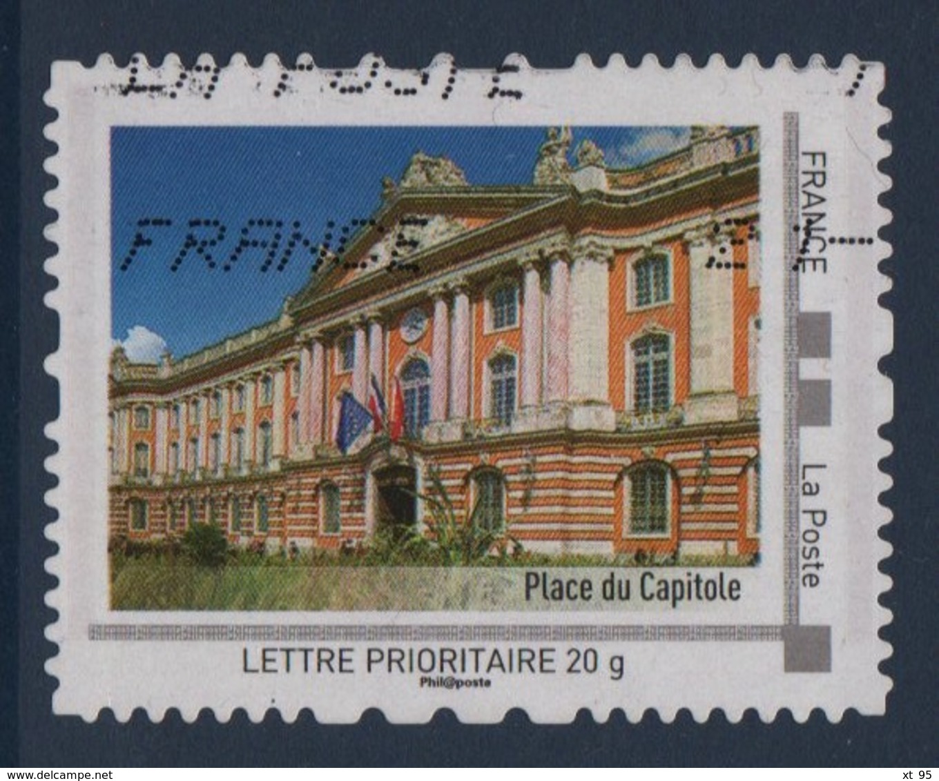 Timbre Personnalise Oblitere - Lettre Prioritaire 20g - Place Du Capitole - Other & Unclassified