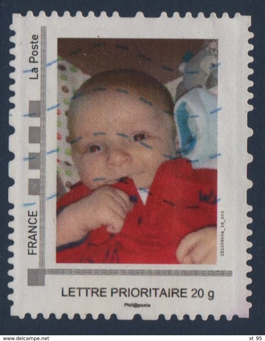 Timbre Personnalise Oblitere - Lettre Prioritaire 20g - Enfant Bebe - Used Stamps