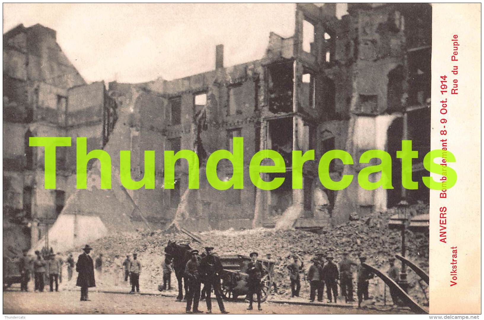 CPA ANTWERPEN ANVERS BOMBARDEMENT 1914 VOLKSTRAAT - Antwerpen