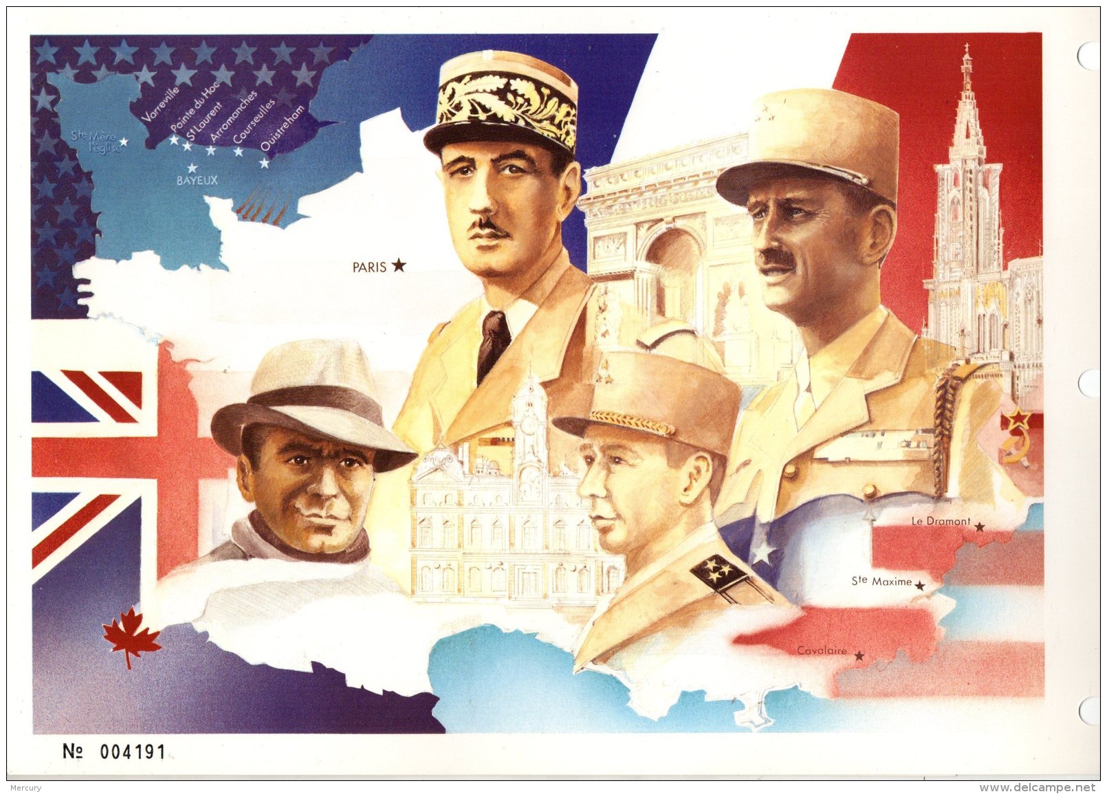 FRANCE - Encart Du Triptyque De La Libération - 2 Scans - Storia Postale