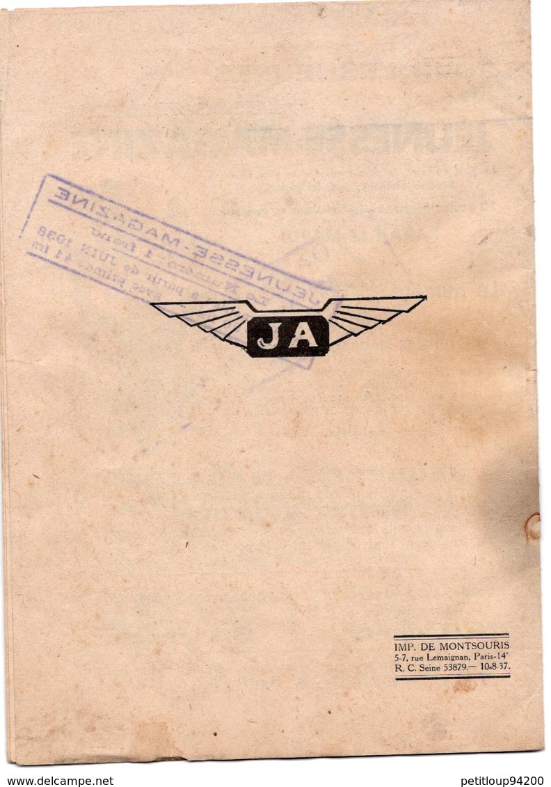 LIVRET CONSTRUISEZ UN AVION QUI VOLE Editions Jeunesse-Magazine Et Pierrot AOUT 1937 - Literature & DVD