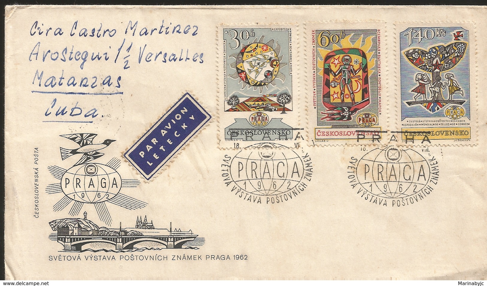 M) 1979, CZECHOSLOVAKIA, AIR MAIL, THE WORLD WINS FROM ZNAMEK POSTS, PRAHA, CIRCULATED COVER FROM,  CZECHOSLOVAKIA, TO C - Other & Unclassified