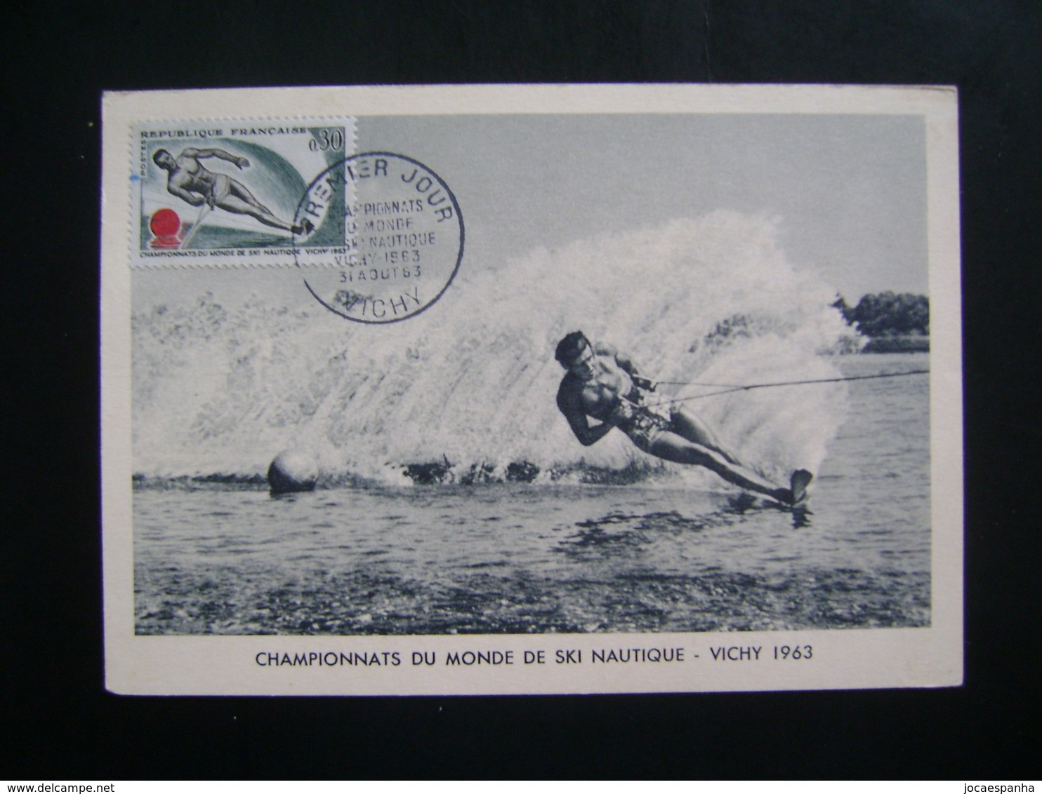 FRANCE - MAXIMUN MAXIMUM "WORLDWIDE SKI CHAMPIONSHIP - VICHY 1963" IN THE STATE - Water-skiing