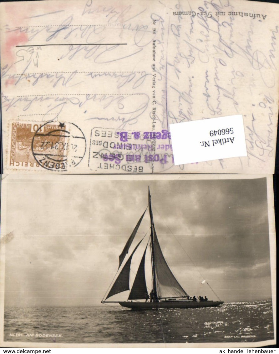 566049,Foto Ak Bregenz Am Bodensee Schiff Segelschiff Pub Risch-Lau 291 - Sailing Vessels