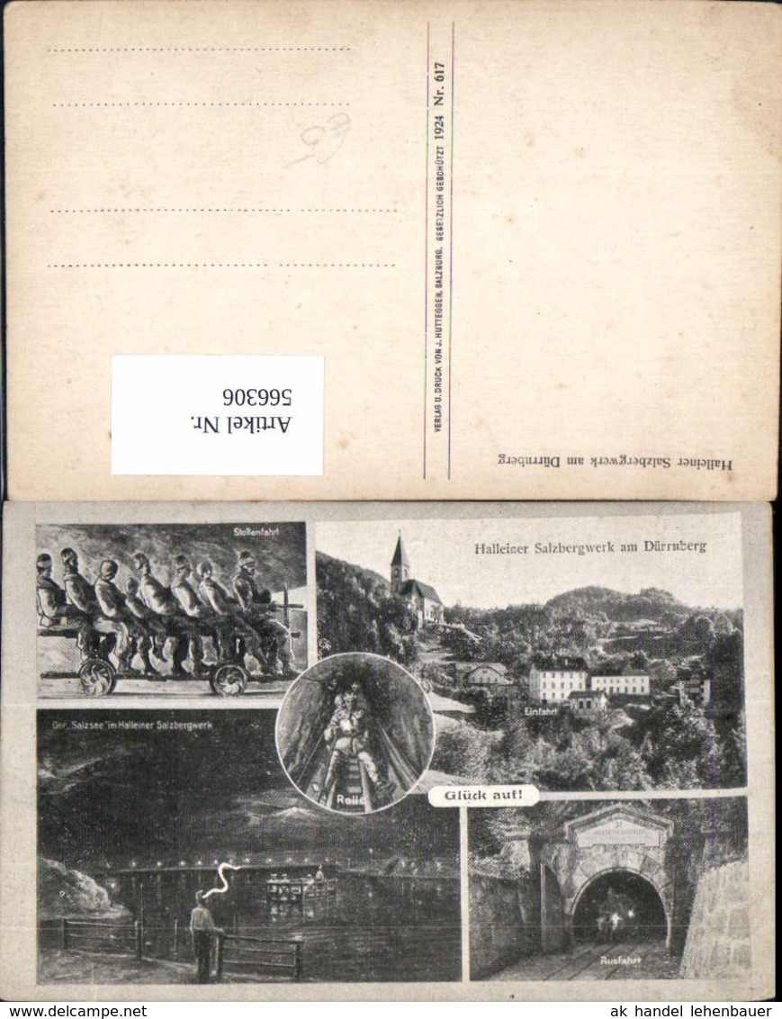 566306,Mehrbild Ak Bergbau Hallein Salzbergwerk D&uuml;rrnberg Stollenfahrt Salzsee Ausfah - Bergbau