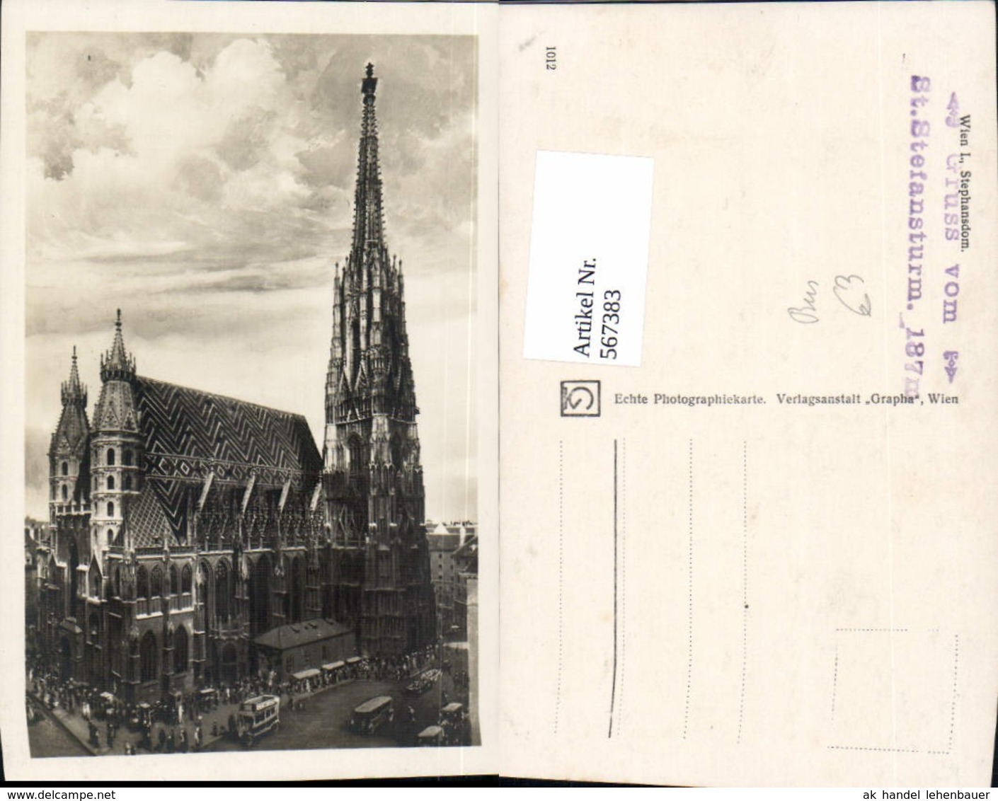 567383,Wien Vienna Stephansdom Bus - Kirchen U. Kathedralen