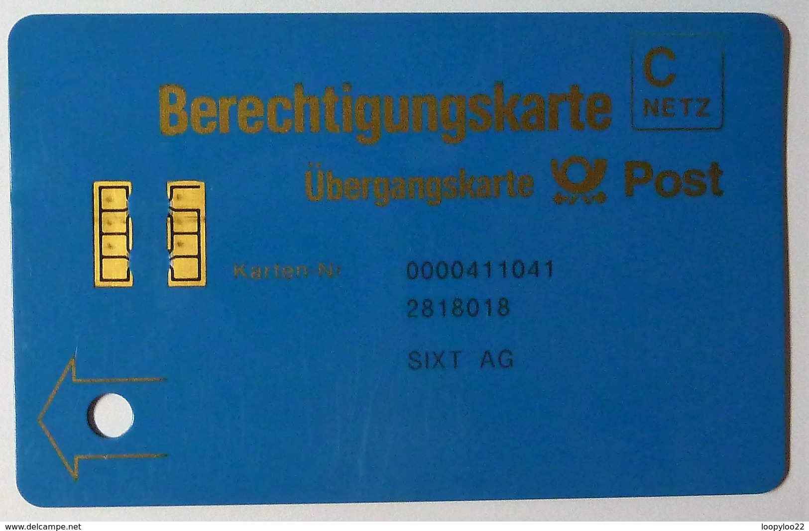 GERMANY - C - NETZ TeleKarte - G&D - Berechtigungskarte - 2818018 - Ubergangskarte - Used - Rare - Autres & Non Classés