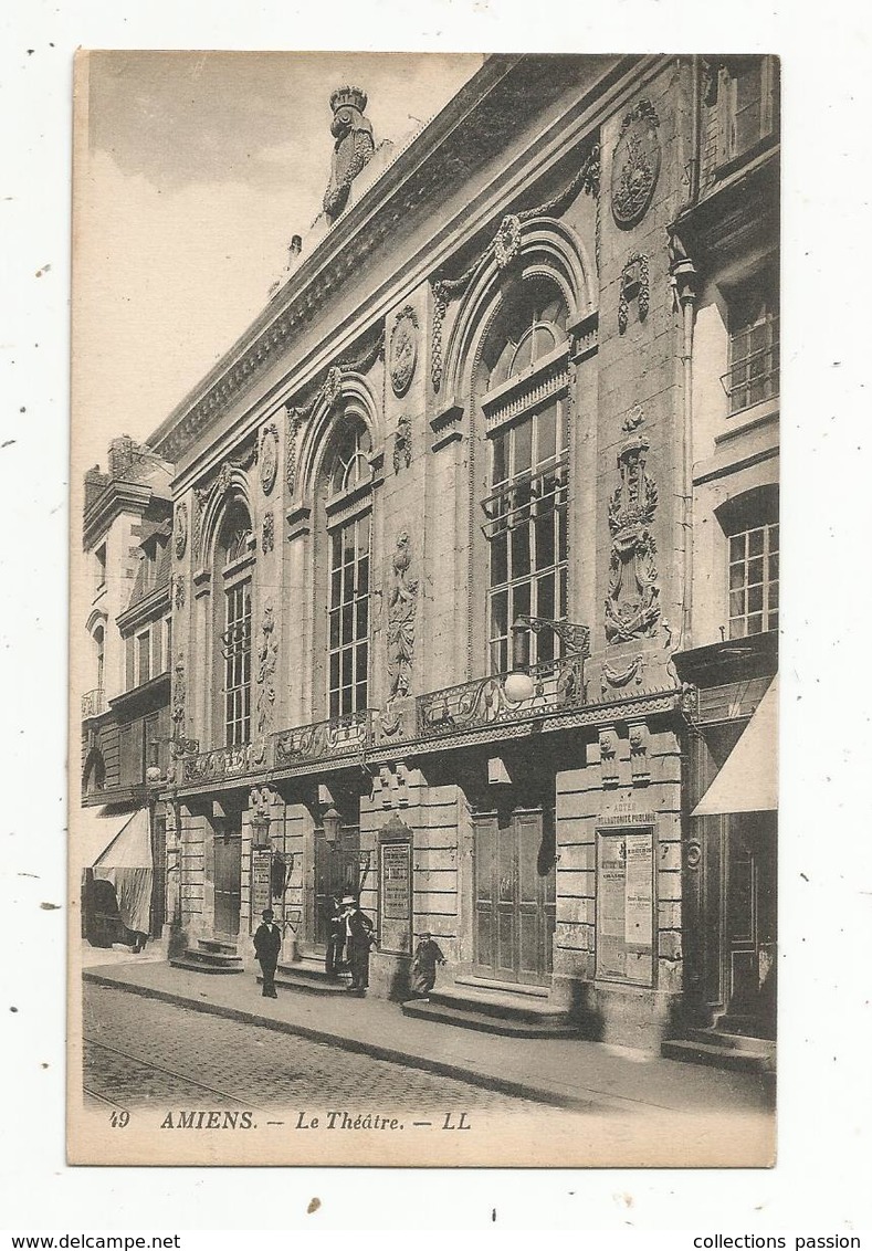 Cp , 80 , AMIENS , Le Théâtre , Vierge , Ed. LL , N° 49 - Amiens
