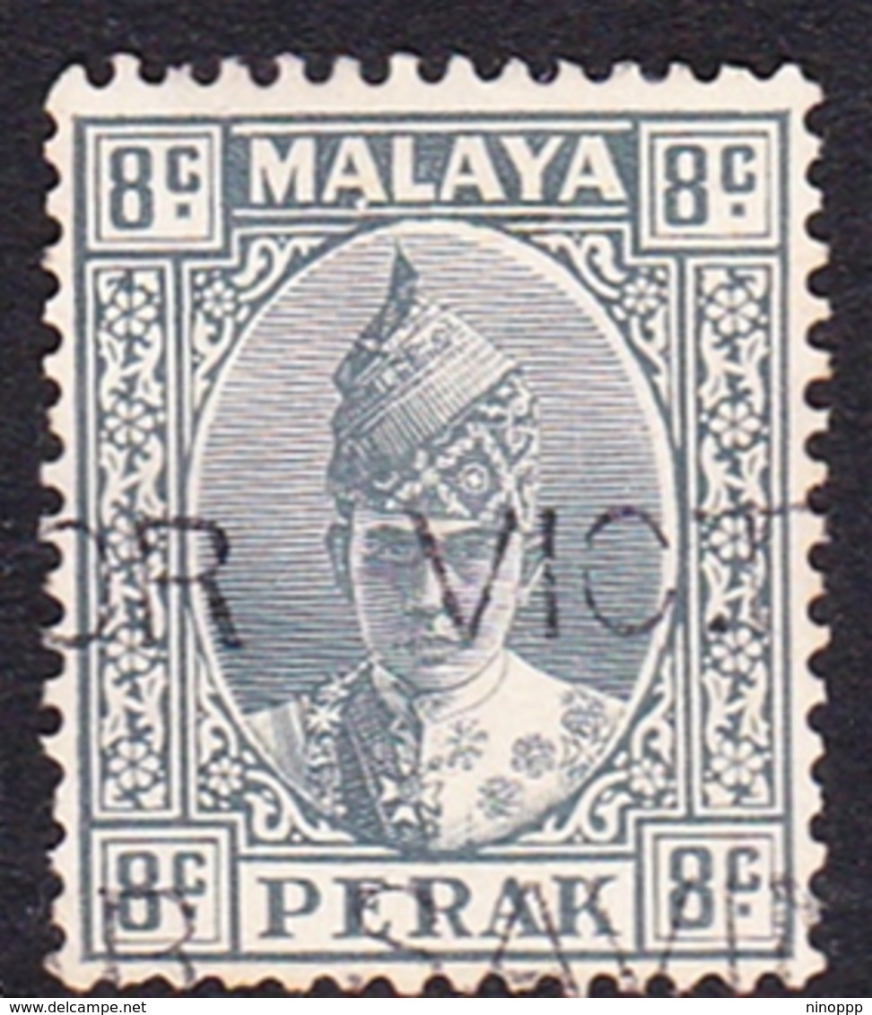 Malaysia-Perak SG 110 1938 Sultan Iskandar, 8c Grey, Used - Perak