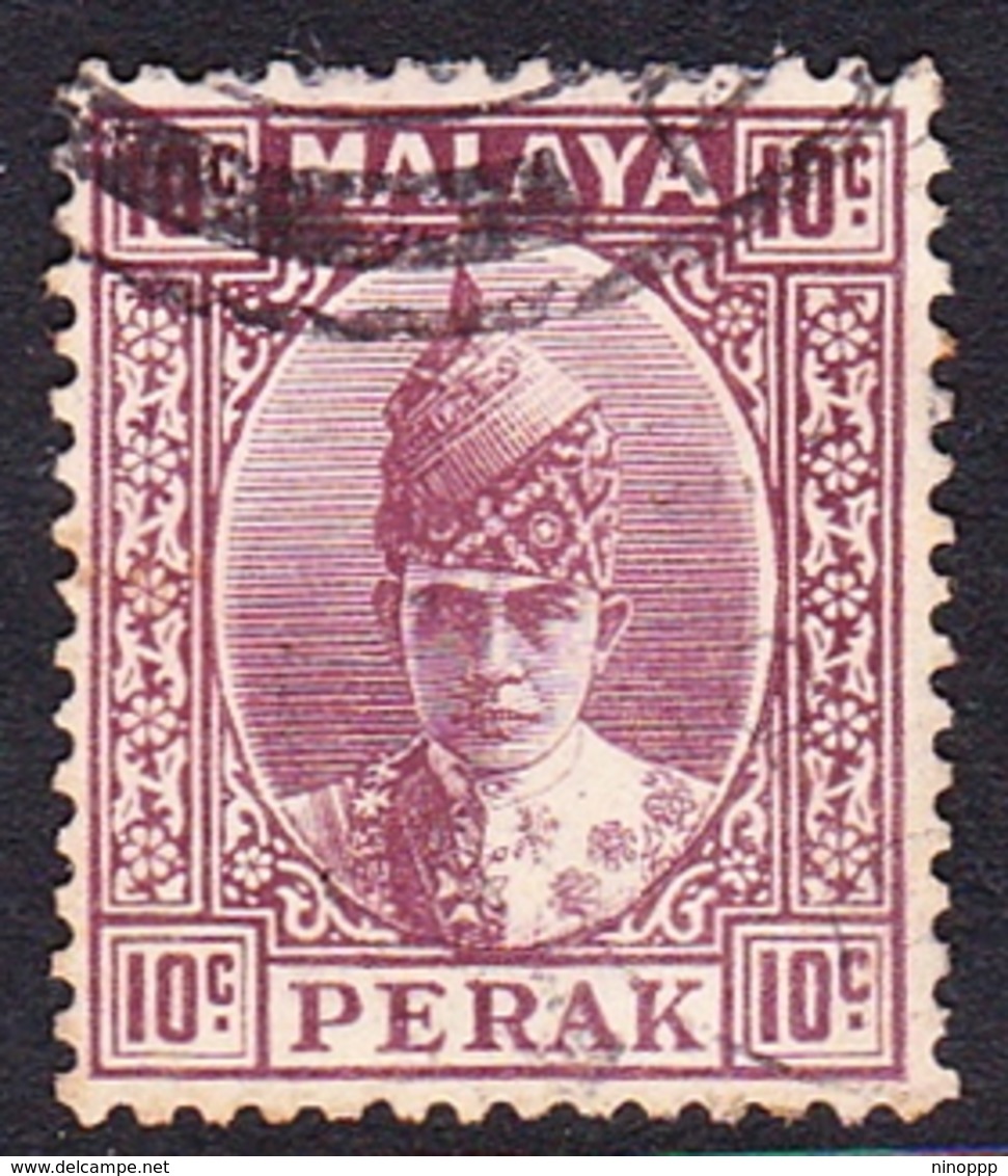 Malaysia-Perak SG 112 1938 Sultan Iskandar, 10c Dull Purple, Used - Perak