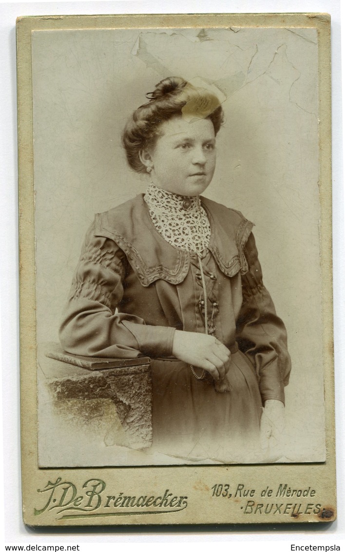 Photo Ancienne - Bruxelles - Femme - Photographie J. De Brémaecker (A2) - Old (before 1900)