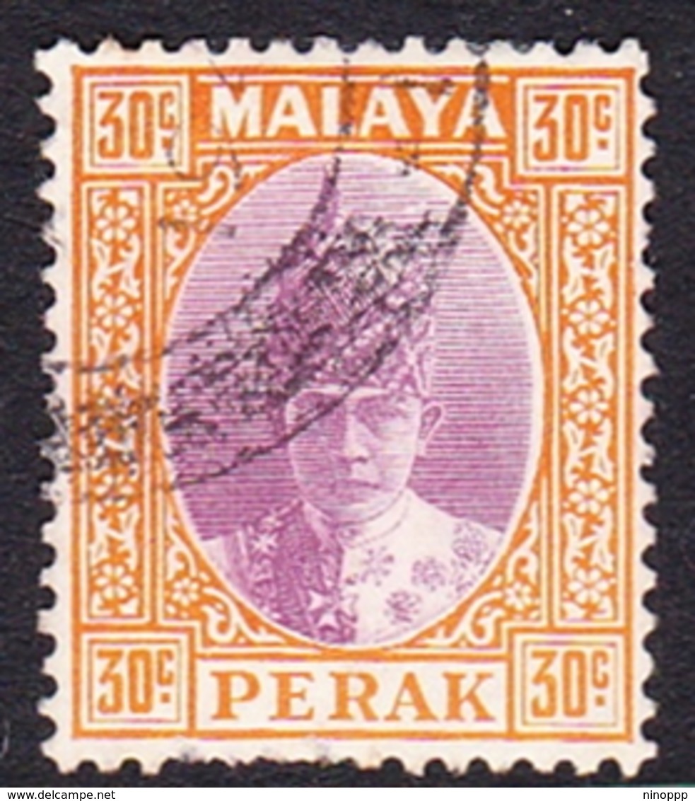 Malaysia-Perak SG 116 1938 Sultan Iskandar, 30c Dull Purple And Orange, Used - Perak