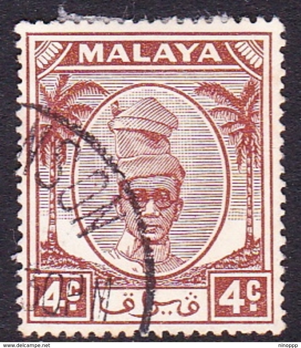 Malaysia-Perak SG 131 1950 Sultan Shah 4c Brown, Used - Perak