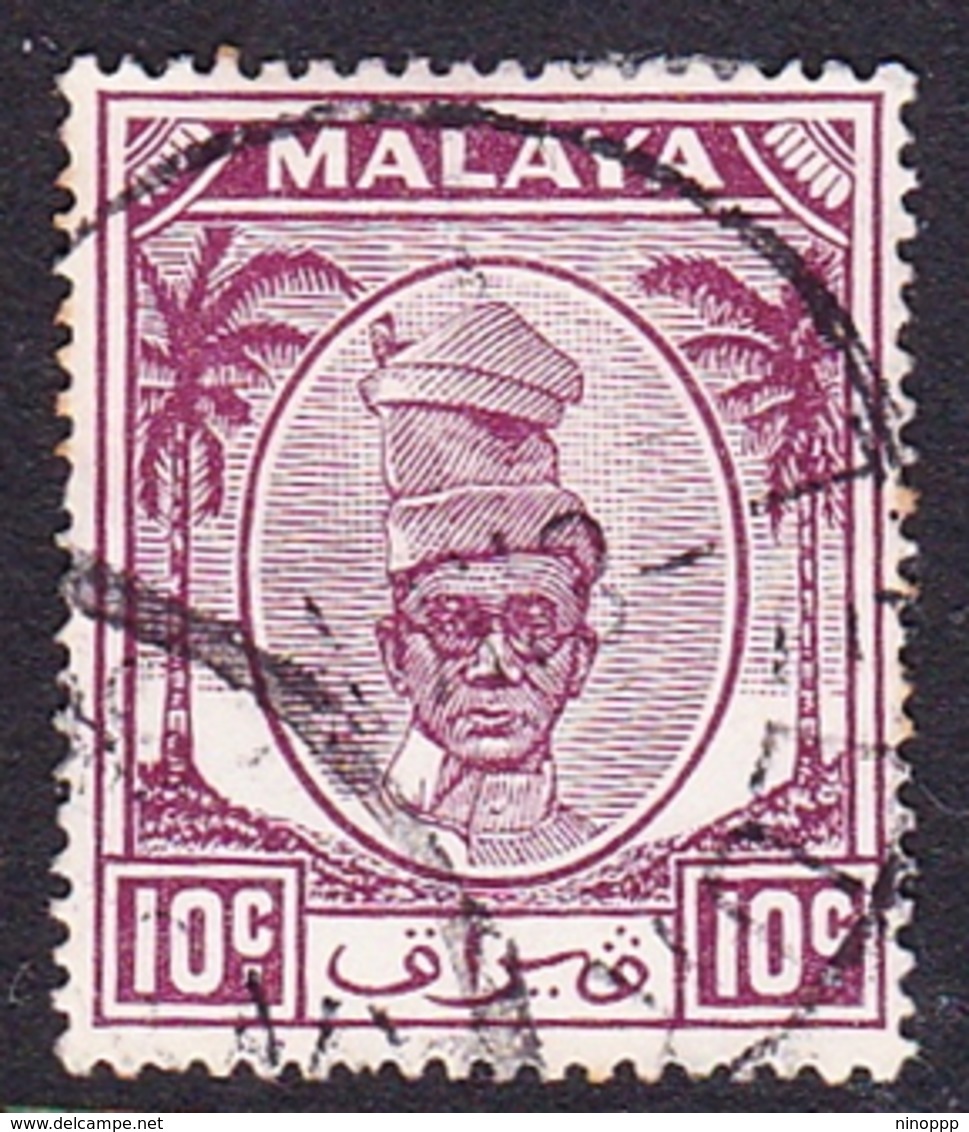 Malaysia-Perak SG 136 1950 Sultan Shah 10c Purple, Used - Perak