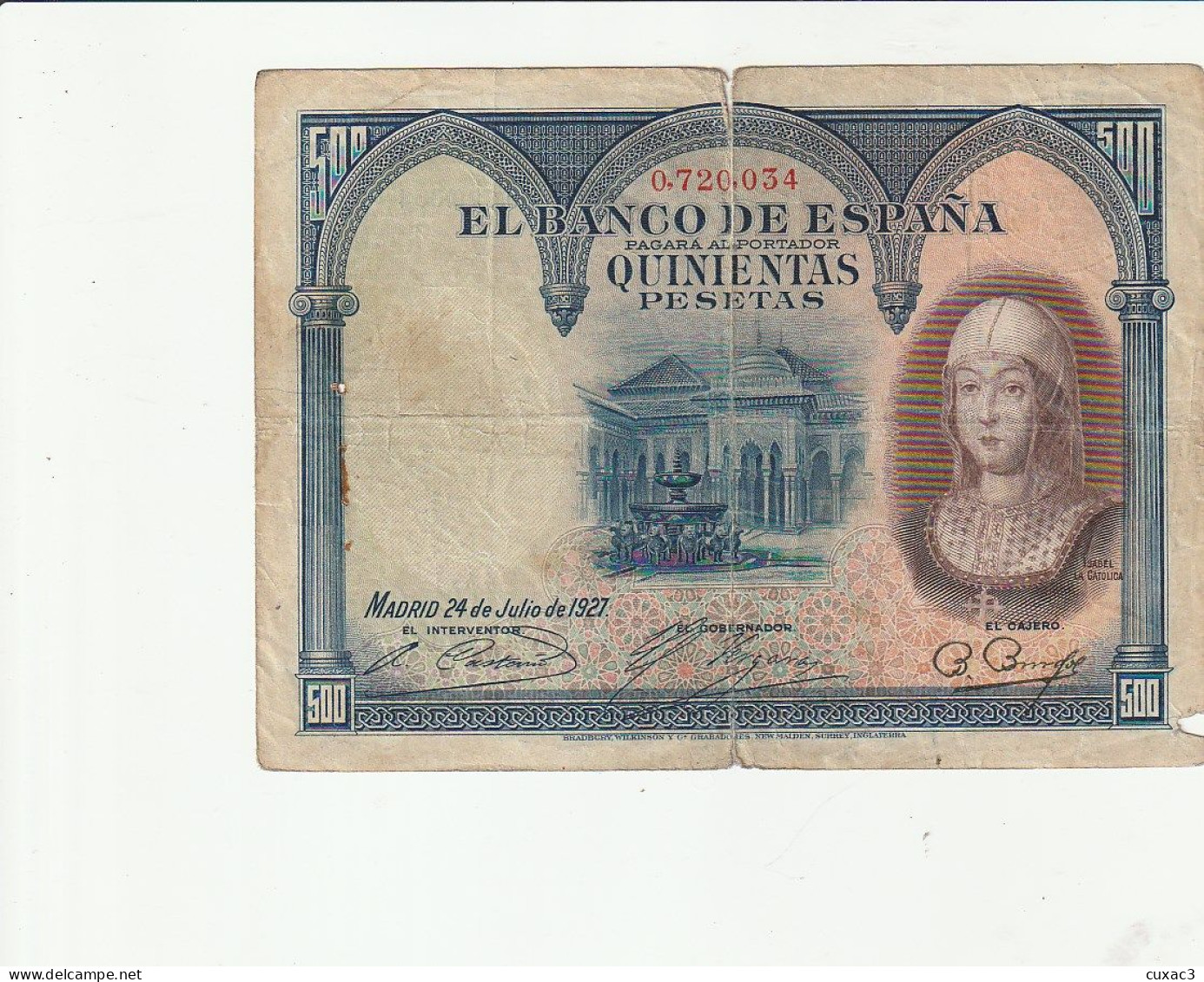 500 Pesetas 1927 - 500 Peseten