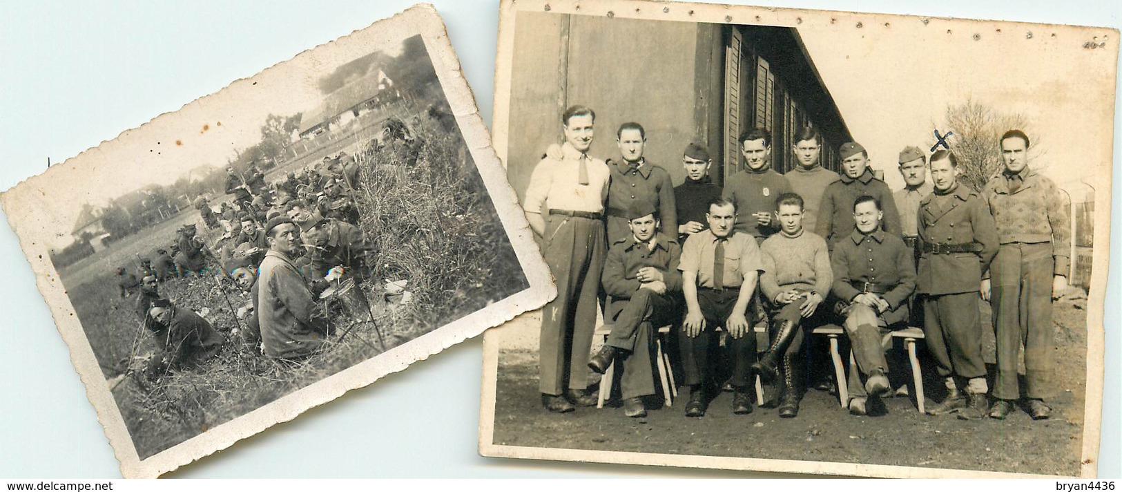 PRISONNIER FRANCAIS - GRAFFENSTADEN, STALAG V.B. OCT. 1940 - SINDELFINGEN MARS 1943 - DEUX PHOTOANCIENNES (9 X 12)&(9x6) - War 1939-45