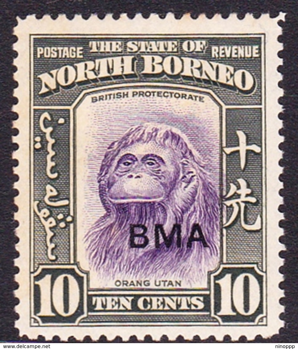 Malaysia-Sabah SG 326 1945 Overprinted BMA, 10c Violet And Bronze-green, Mint Hinged - Sabah