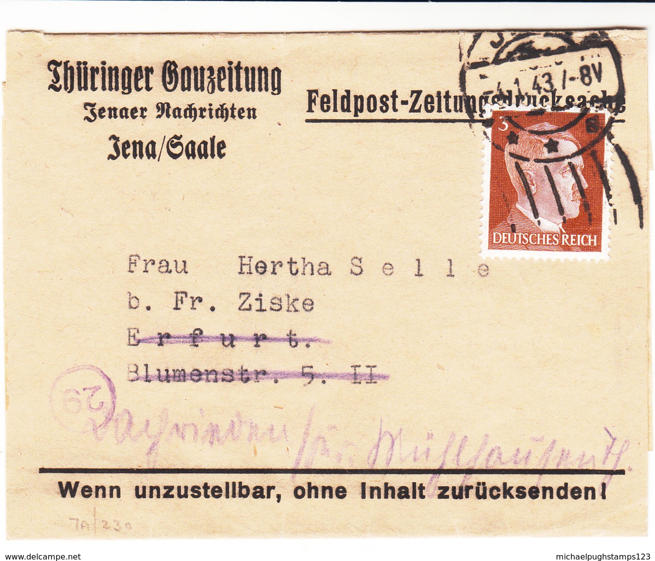 Germany / Feldpost Newspaper Wrappers - Other & Unclassified