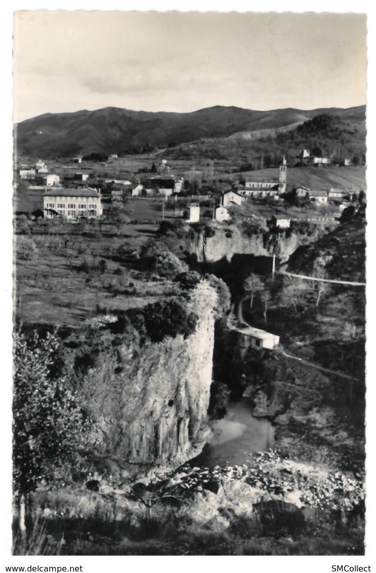 07 Jaujac, Bords Du Lignon Et Vue Sur Le Village (3420) - Altri & Non Classificati