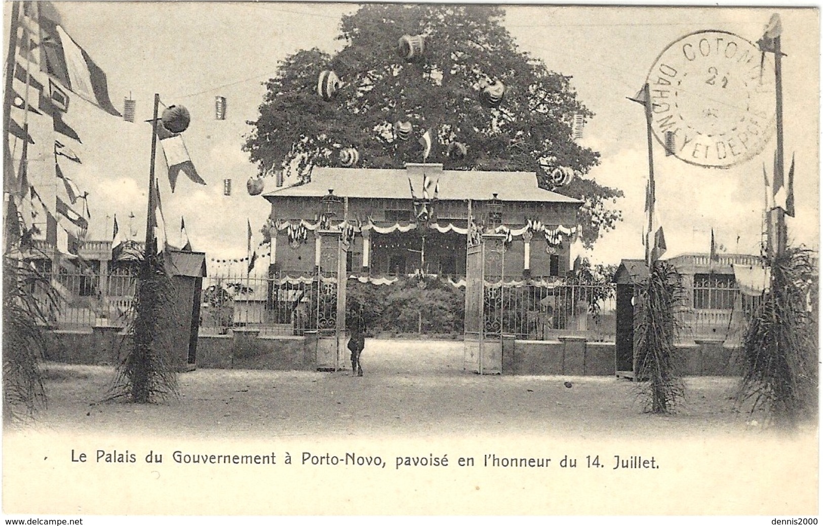 Le Palais Du Gouvernement à Porto-Novo,pavoisé En L'honneur Du 14 Juillet - Dahomey - Sans éditeur - Dahomey