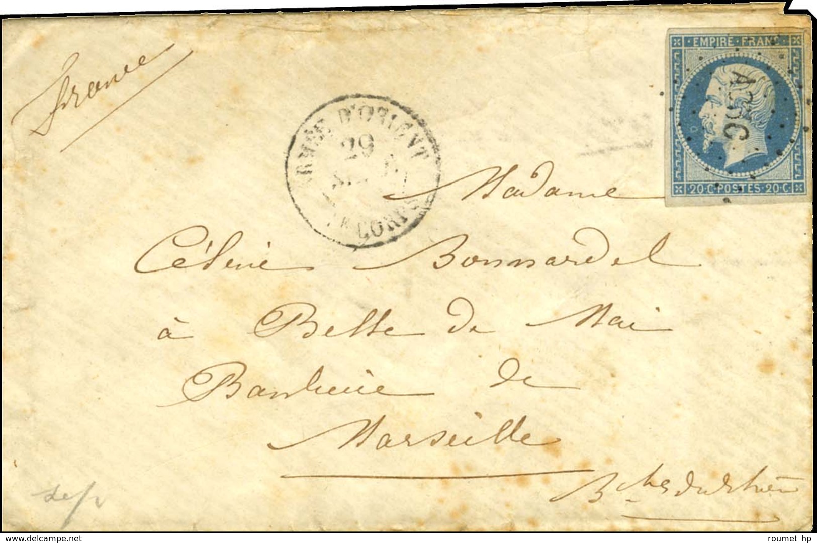 Losange AO3C / N° 14 Càd ARMEE D'ORIENT / 3e CORPS. 1855. - TB. - R. - 1853-1860 Napoleon III