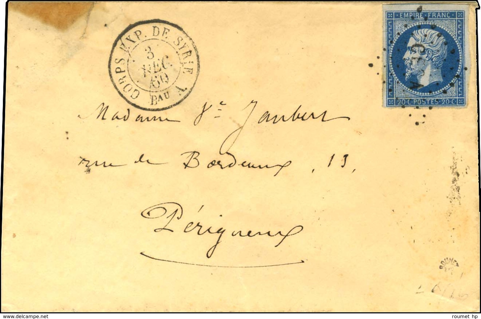 Losange CESA / N° 14 Càd CORPS EXP. DE SYRIE / Bau A. 1860. - TB / SUP. - R. - 1853-1860 Napoléon III.
