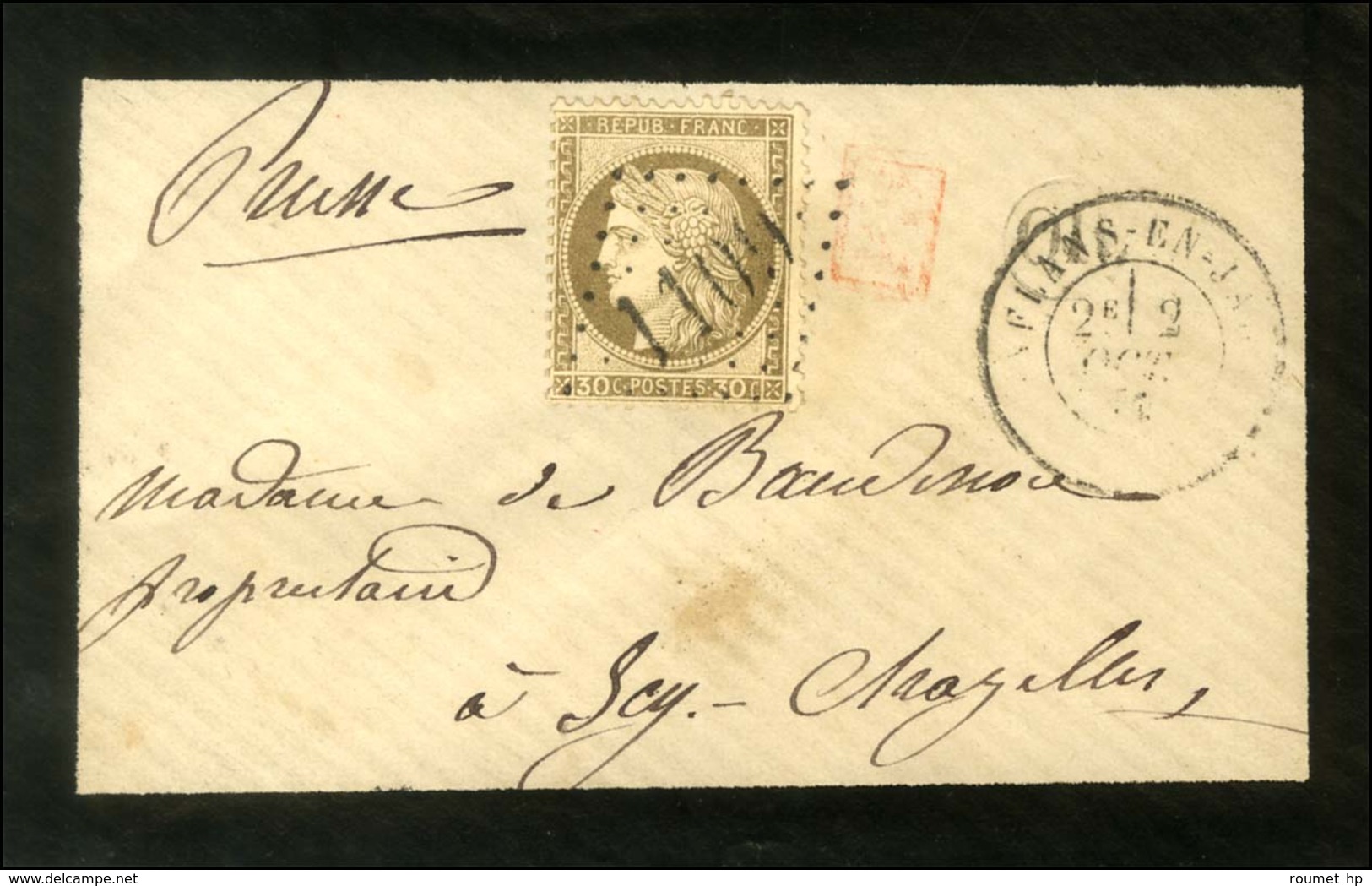 GC 1109 / N° 56 Càd T 17 CONFLANS-EN-JARNISY (52) Sur Lettre Adressée Au Tarif Du Rayon Frontière à Scy Chazelles. 1874. - 1871-1875 Ceres