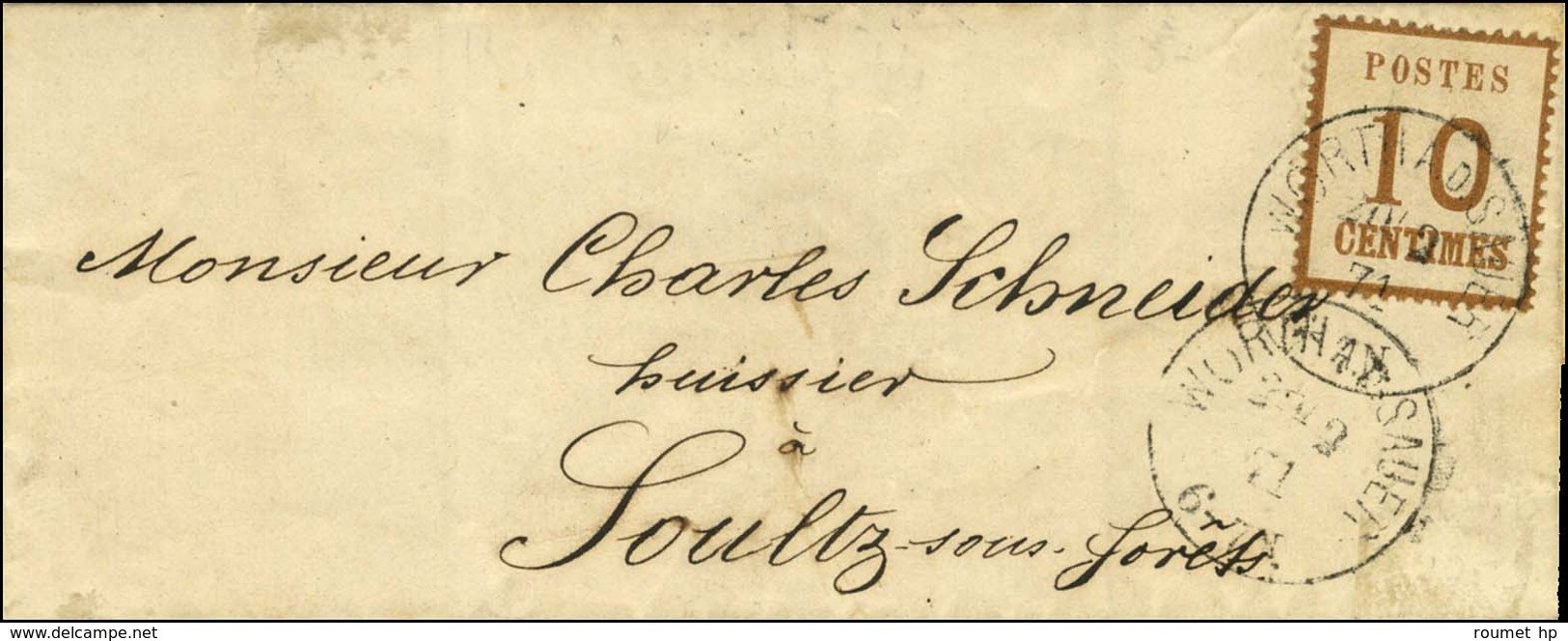 Càd WORTH AD SAUER / Alsace N° 5 Sur Lettre Pour Soultz. 1871. - TB. - R. - Storia Postale