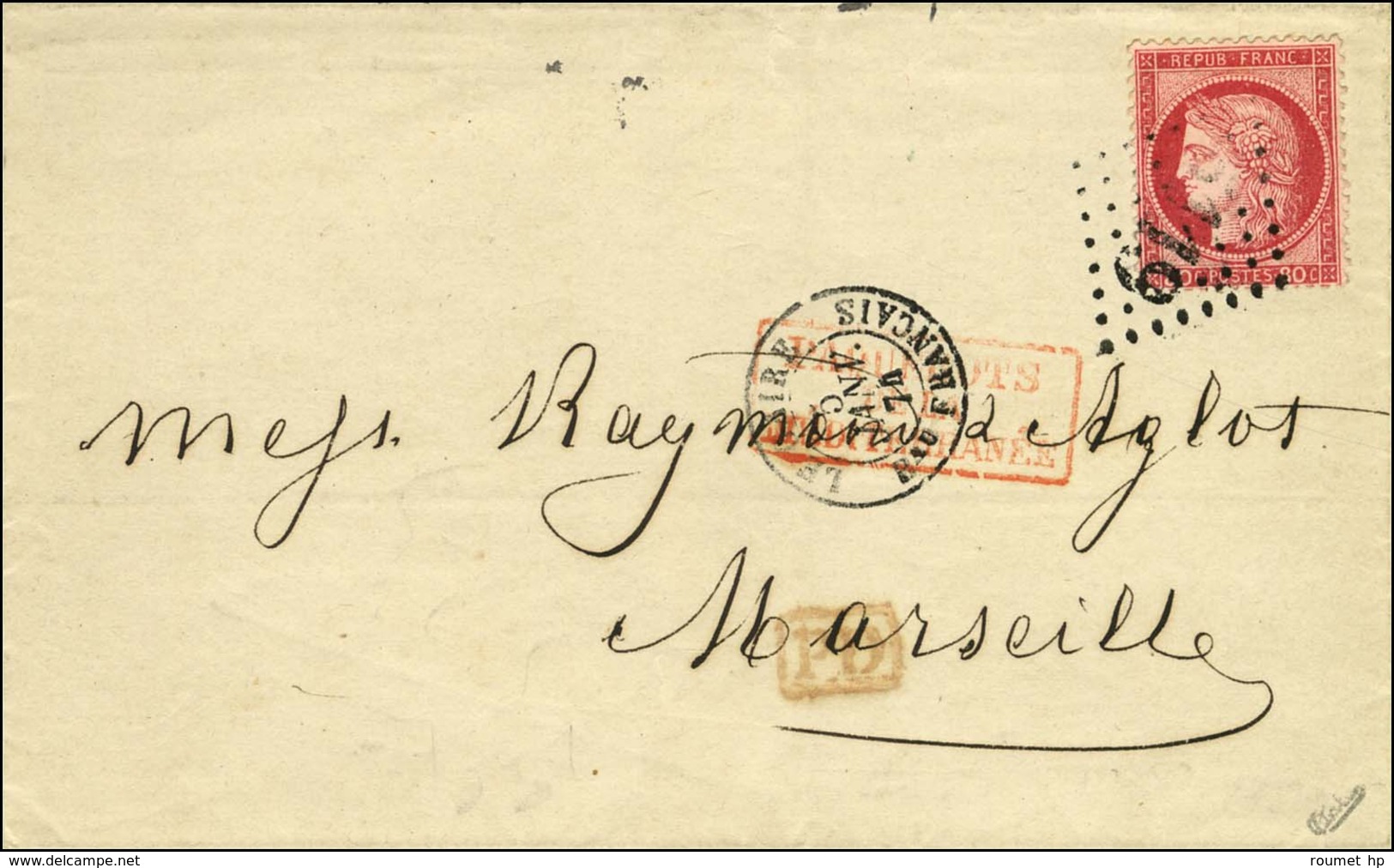 GC 5119 / N° 57 Càd LE CAIRE / Bau FRANCAIS. 1874. - TB. - Posta Marittima