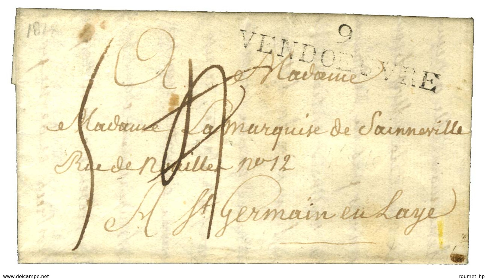 9 / VENDOEUVRE 1818. - TB. - Other & Unclassified