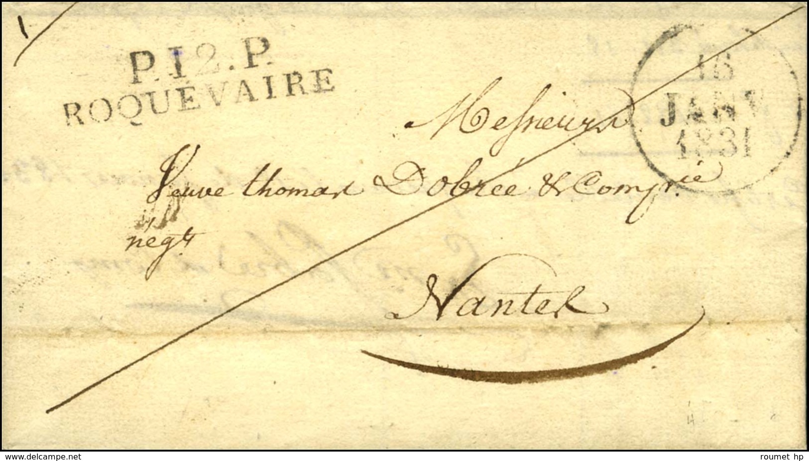 P. 12. P. / ROQUEVAIRE Dateur A 1831. - SUP. - Other & Unclassified