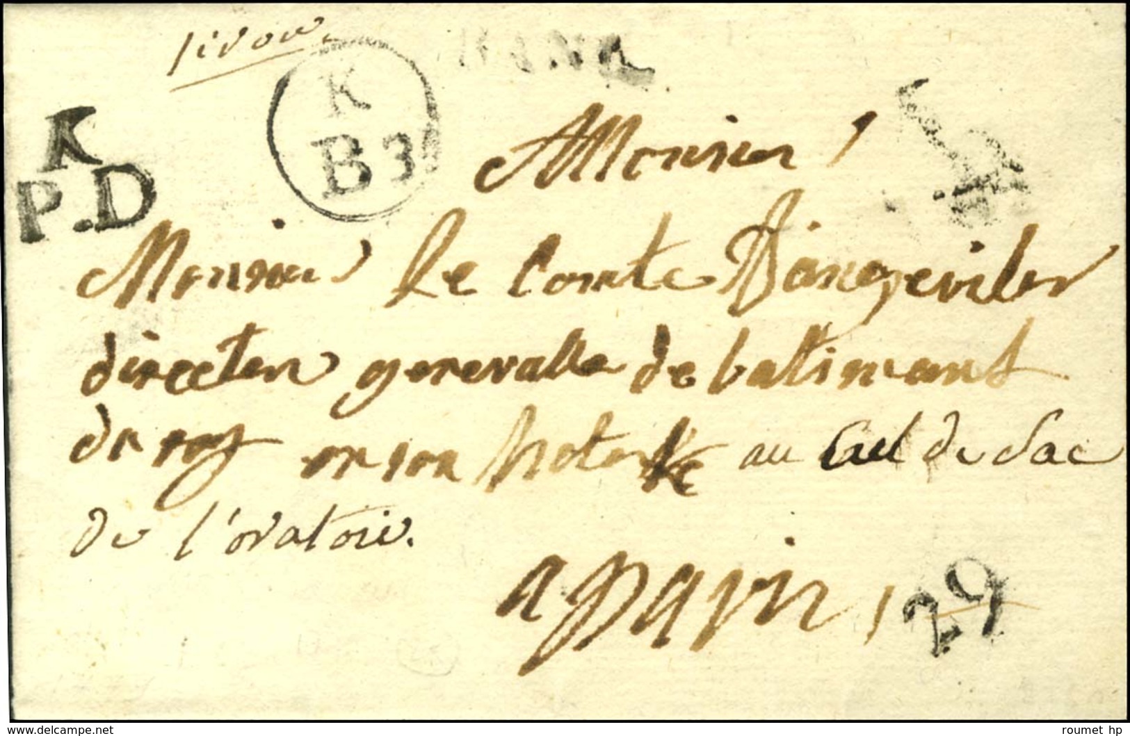 Lettre En Port Du D'un Chef Lieu De Direction (L. N° 32) + '' De L'oratoire '' Avec Daté Au Château De Vincennes Ce 29 O - Other & Unclassified