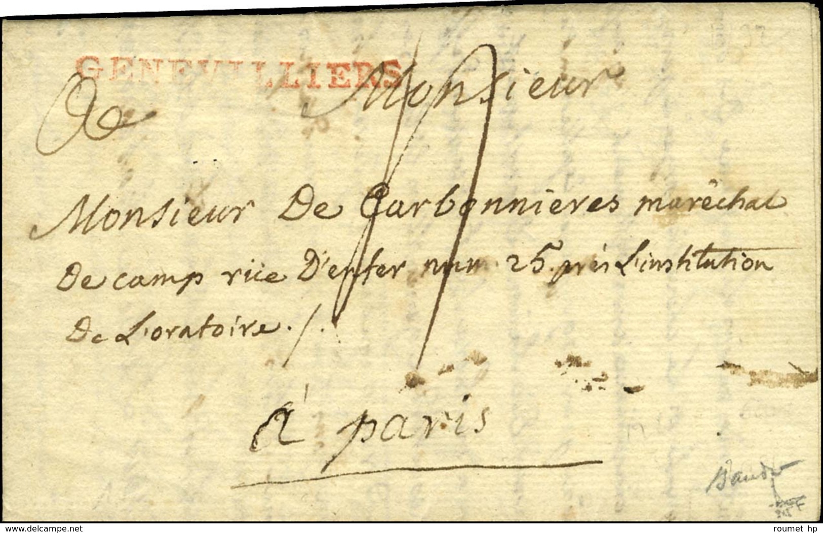 GENEVILLIERS (R) (42 Mm) Sur Lettre Avec Texte Daté De Genevilliers. 1792. - TB / SUP. - R. - Other & Unclassified