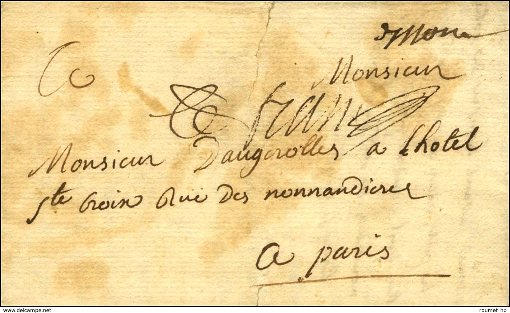 '' Issoire '' (L N° 1A) + '' Franc '' (L N° 4) Sur Lettre Avec Texte Daté 1765. - TB. - Other & Unclassified