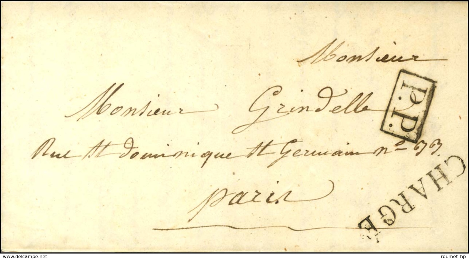 Lettre Avec Texte Daté De Magnac Laval Le 25 Juillet 1845 Pour Paris, Au Recto Griffe CHARGE + P.P. - SUP. - Other & Unclassified