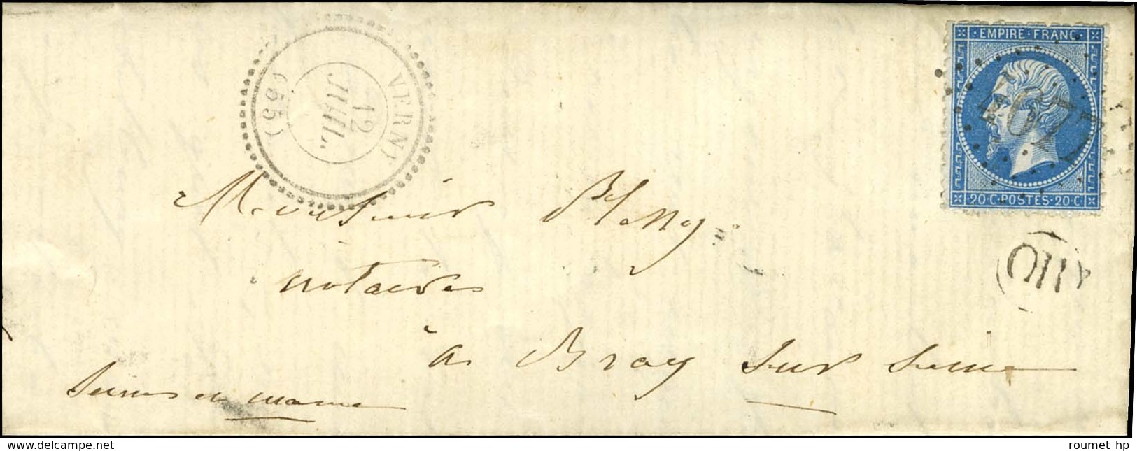 GC 4077 / N° 22 Càd T 22 VERNY (55). 1866. - TB. - R. - Other & Unclassified
