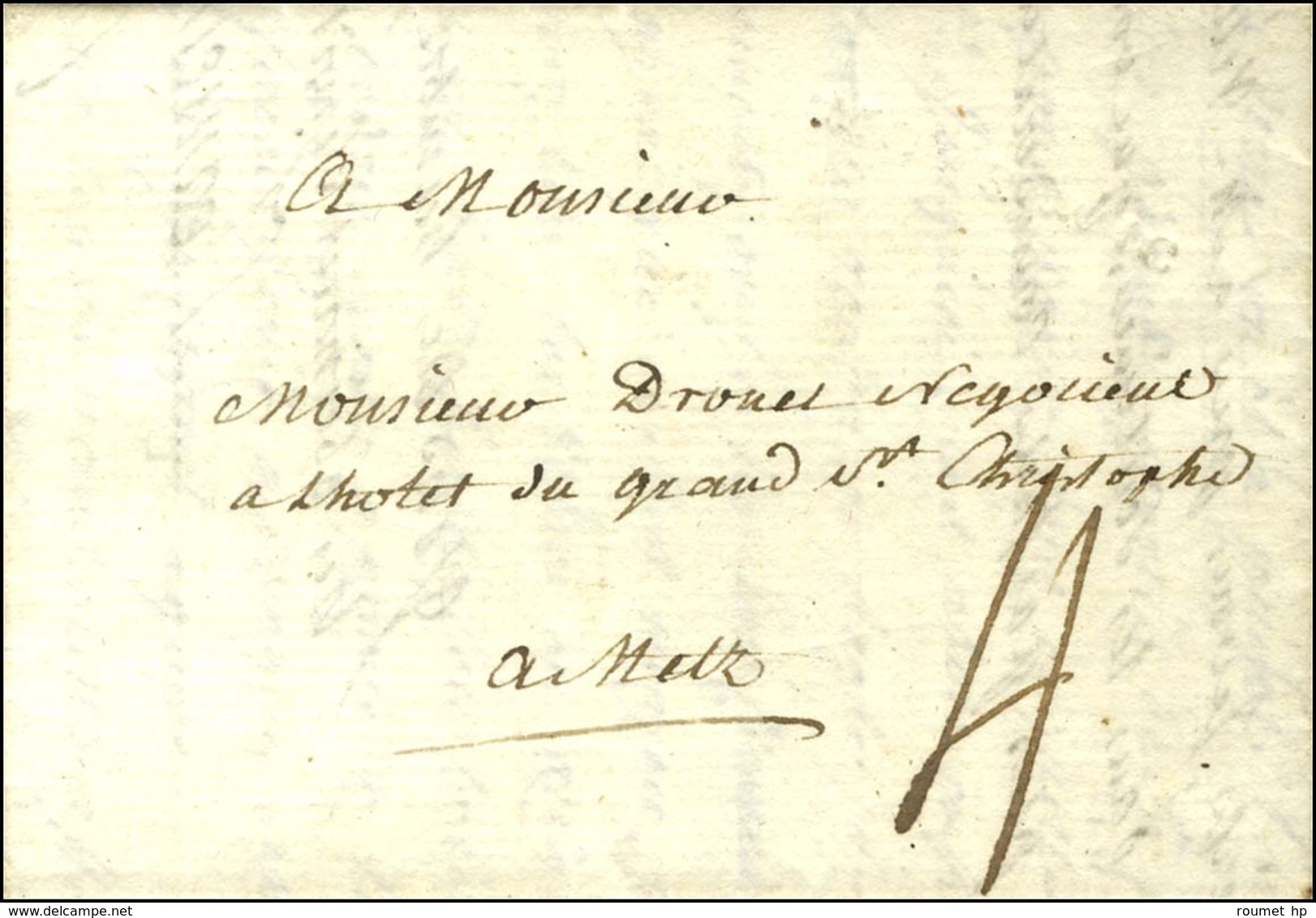 MOYENVIC (L N° 2A à Sec) Sur Lettre Avec Texte Daté Du 7 Juillet 1790 Pour Metz. - TB. - Other & Unclassified