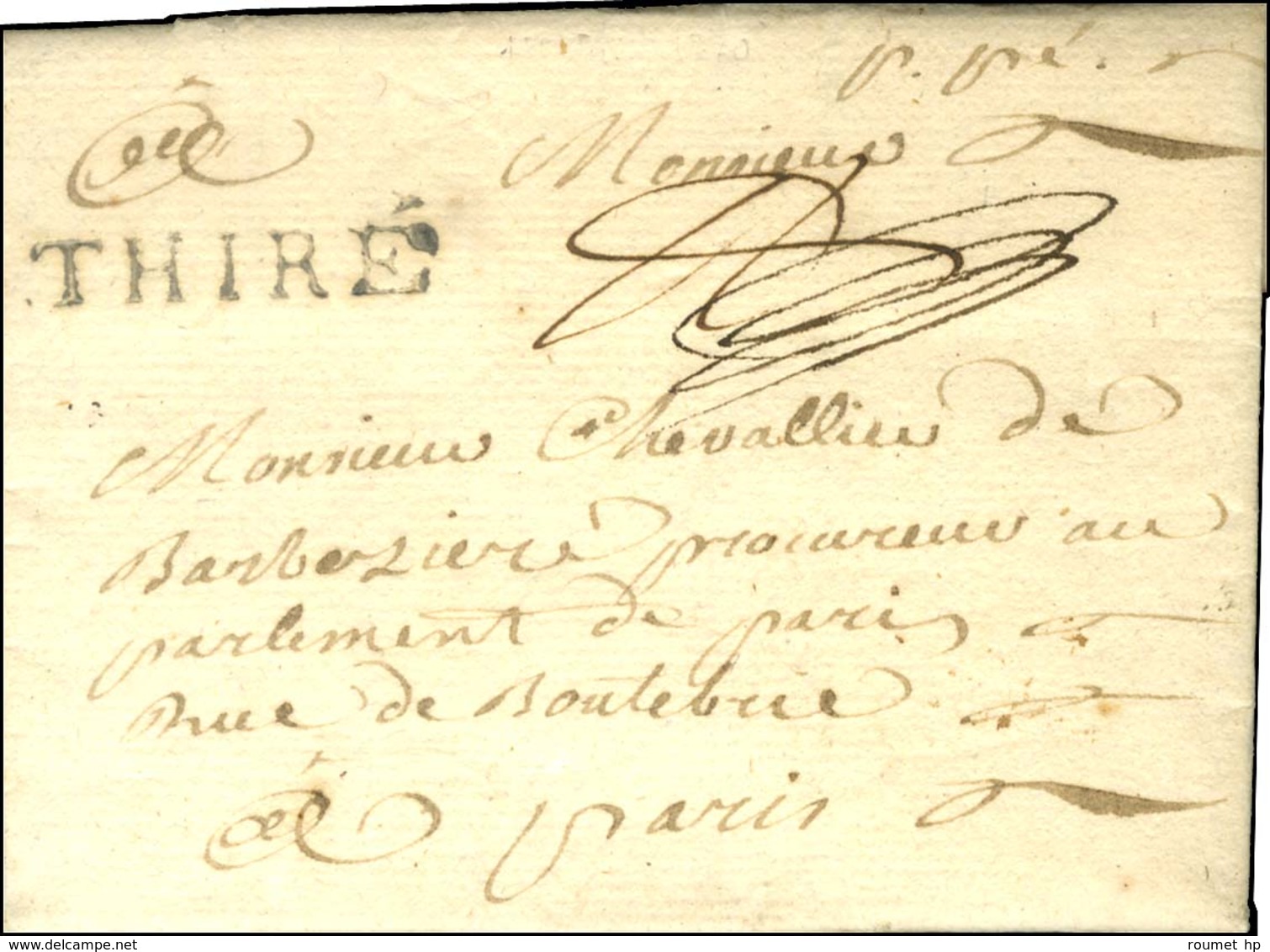 THIRE (L N° 3) + '' P.payé '' (L N° 4) Sur Lettre Avec Texte Daté Du 1er Juin 1770. - TB / SUP. - Other & Unclassified