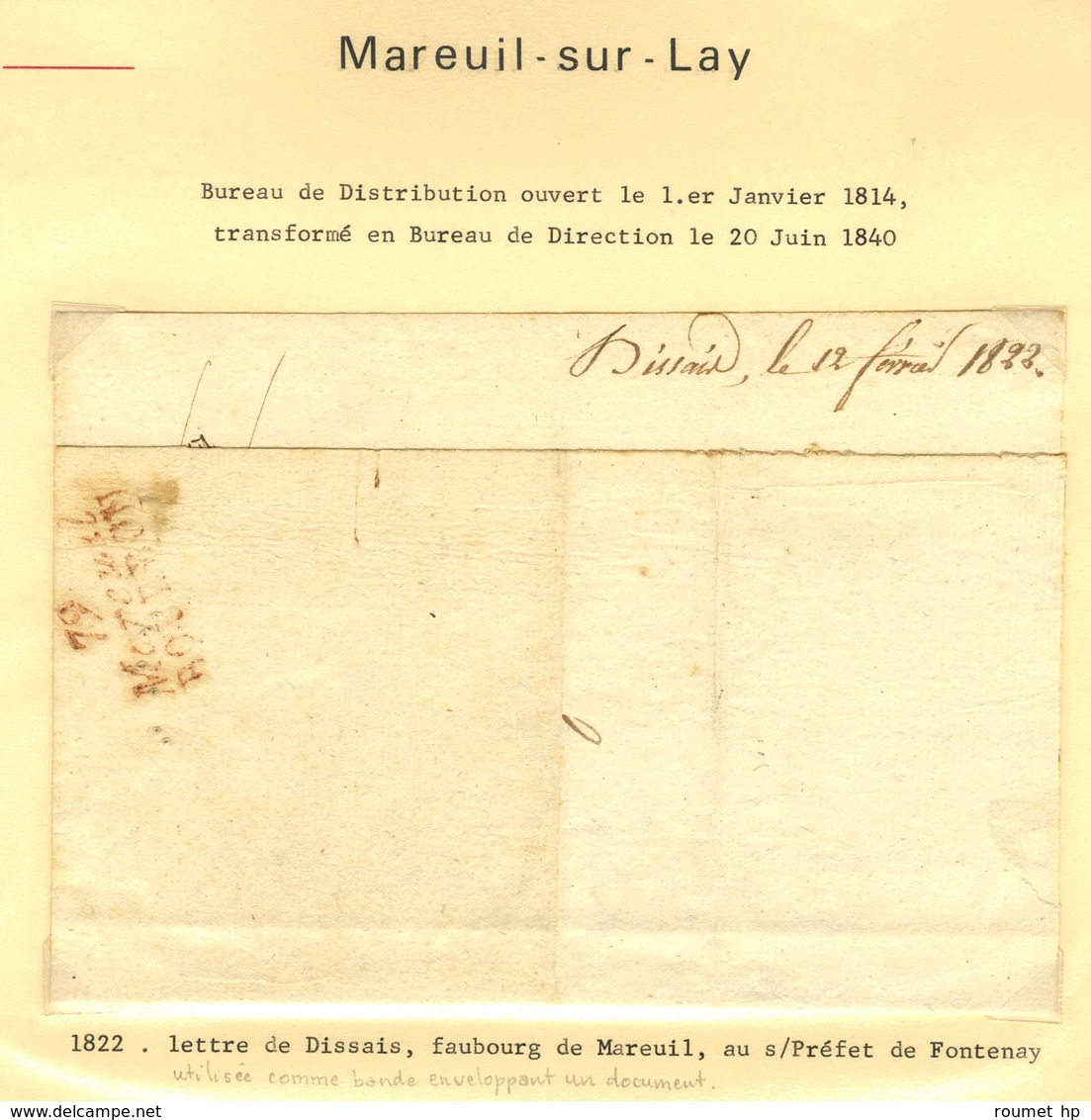 Lot De 12 Marques Postales Et Oblitérations De Mareuil Et Poiré Sur Vie. - B / TB. - Other & Unclassified