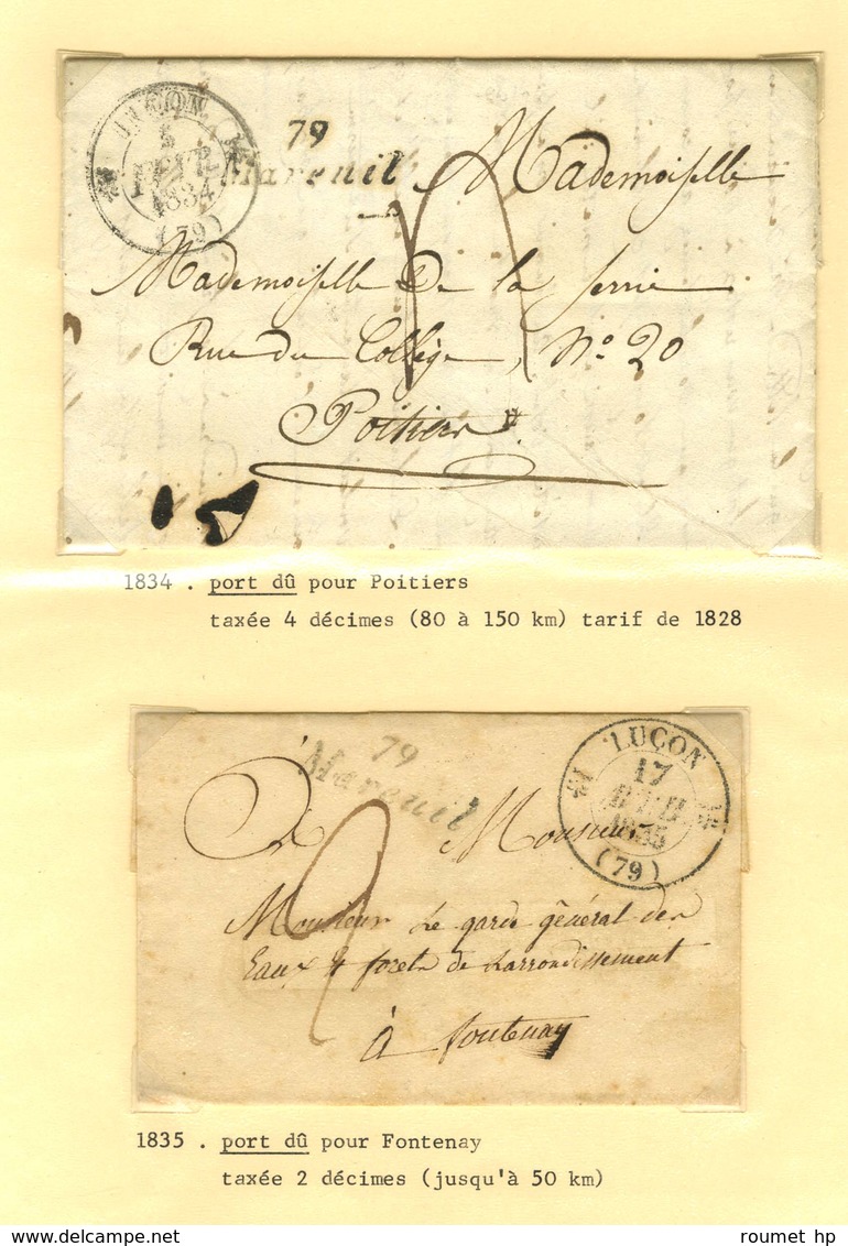 Lot De 12 Marques Postales Et Oblitérations De Mareuil Et Poiré Sur Vie. - B / TB. - Andere & Zonder Classificatie