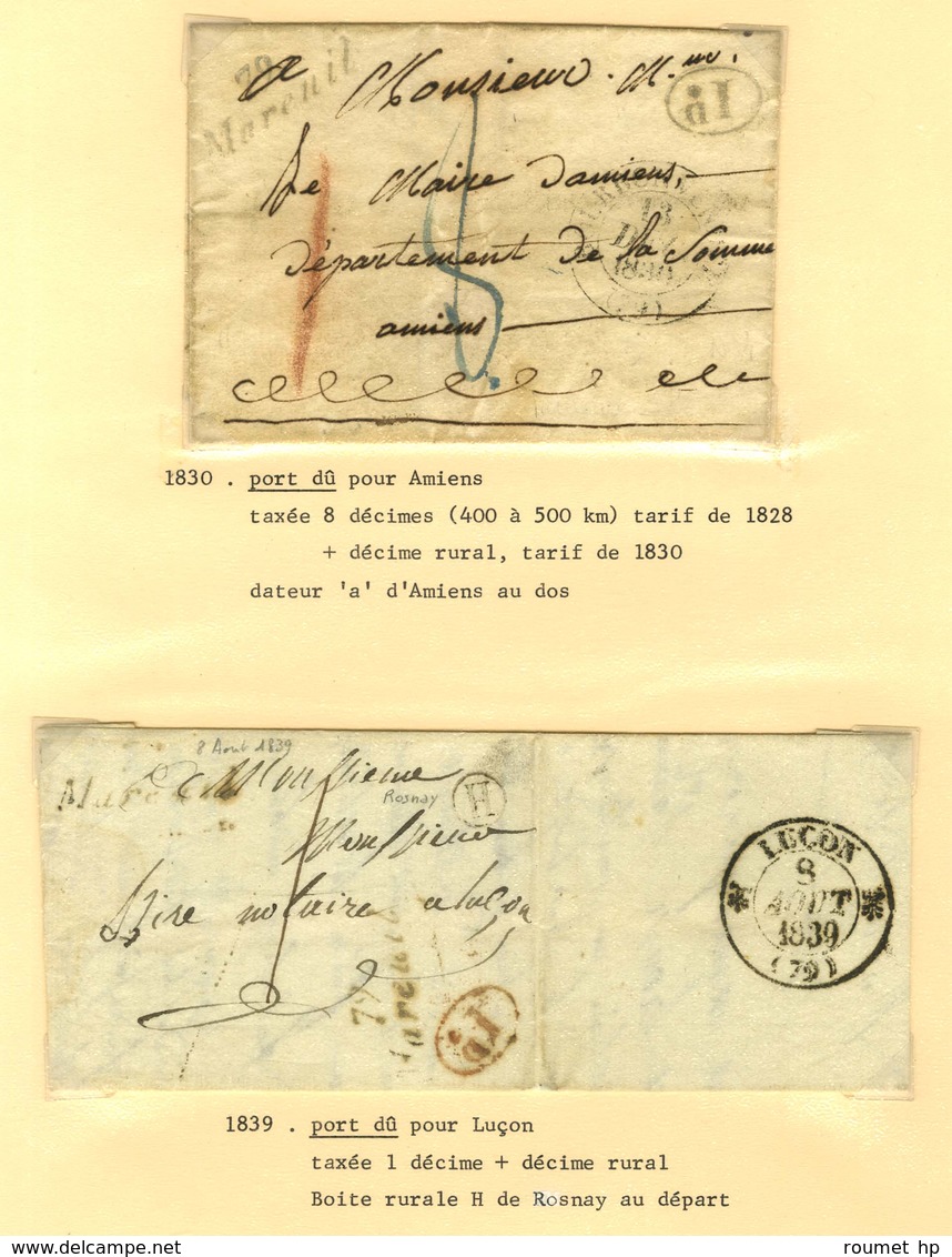 Lot De 12 Marques Postales Et Oblitérations De Mareuil Et Poiré Sur Vie. - B / TB. - Other & Unclassified