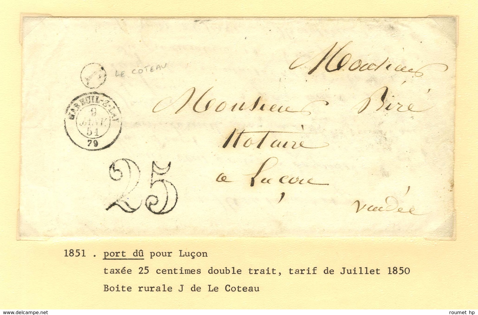 Lot de 12 marques postales et oblitérations de Mareuil et Poiré sur Vie. - B / TB.