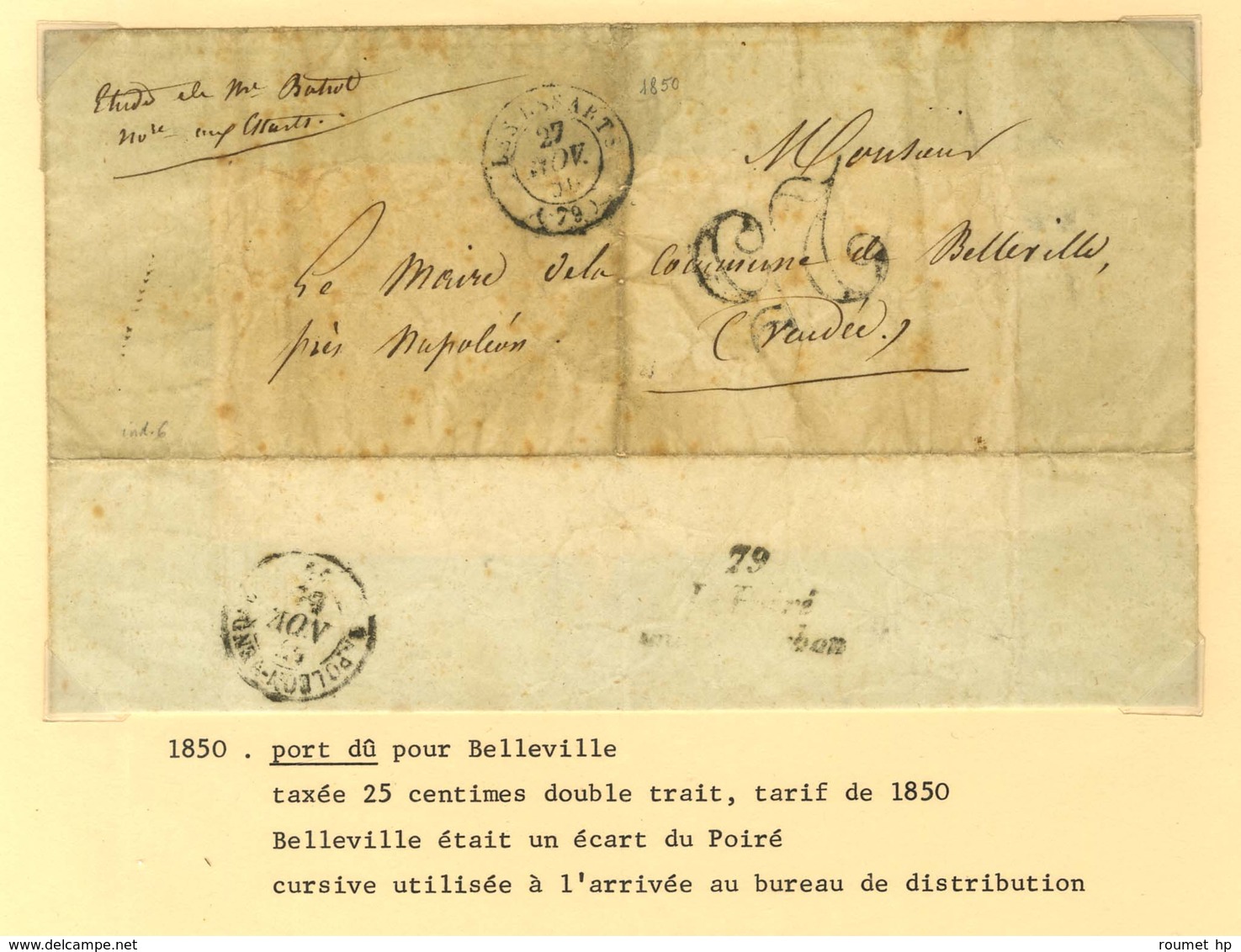 Lot de 12 marques postales et oblitérations de Mareuil et Poiré sur Vie. - B / TB.