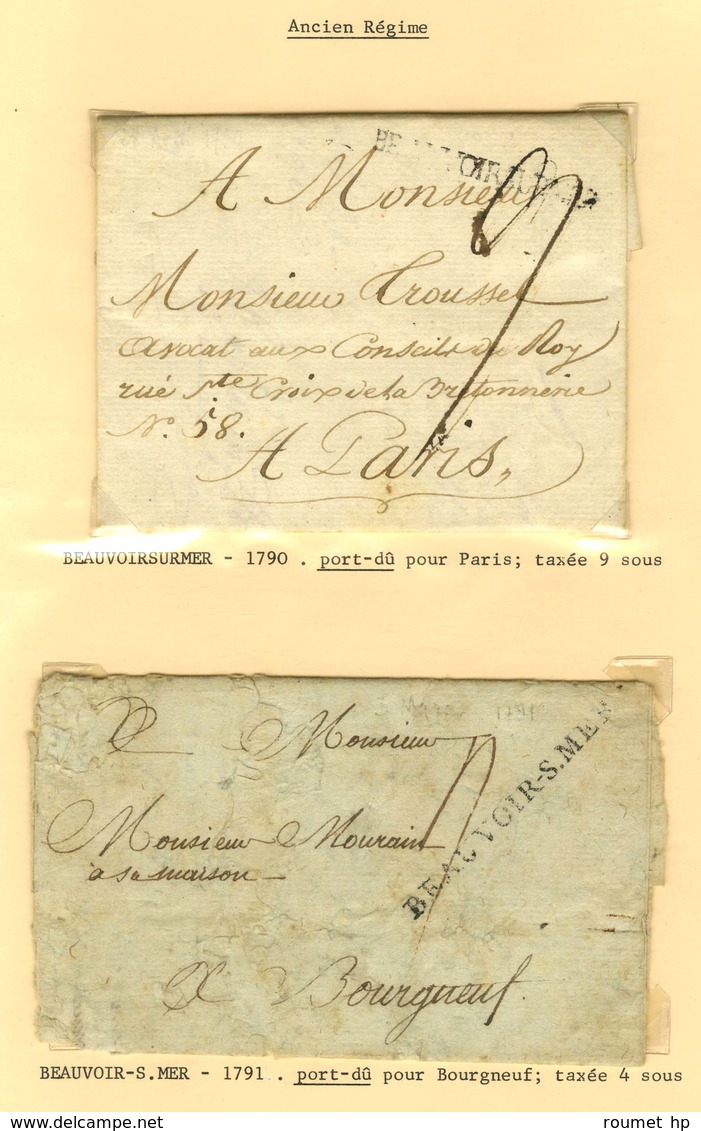 Lot De 18 Marques Postales Et Oblitérations De Beauvoir Sur Mer. - B / TB. - Sonstige & Ohne Zuordnung