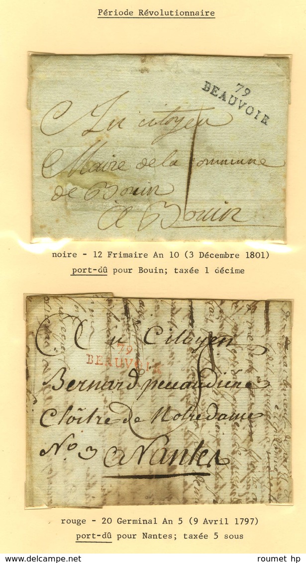 Lot De 18 Marques Postales Et Oblitérations De Beauvoir Sur Mer. - B / TB. - Andere & Zonder Classificatie