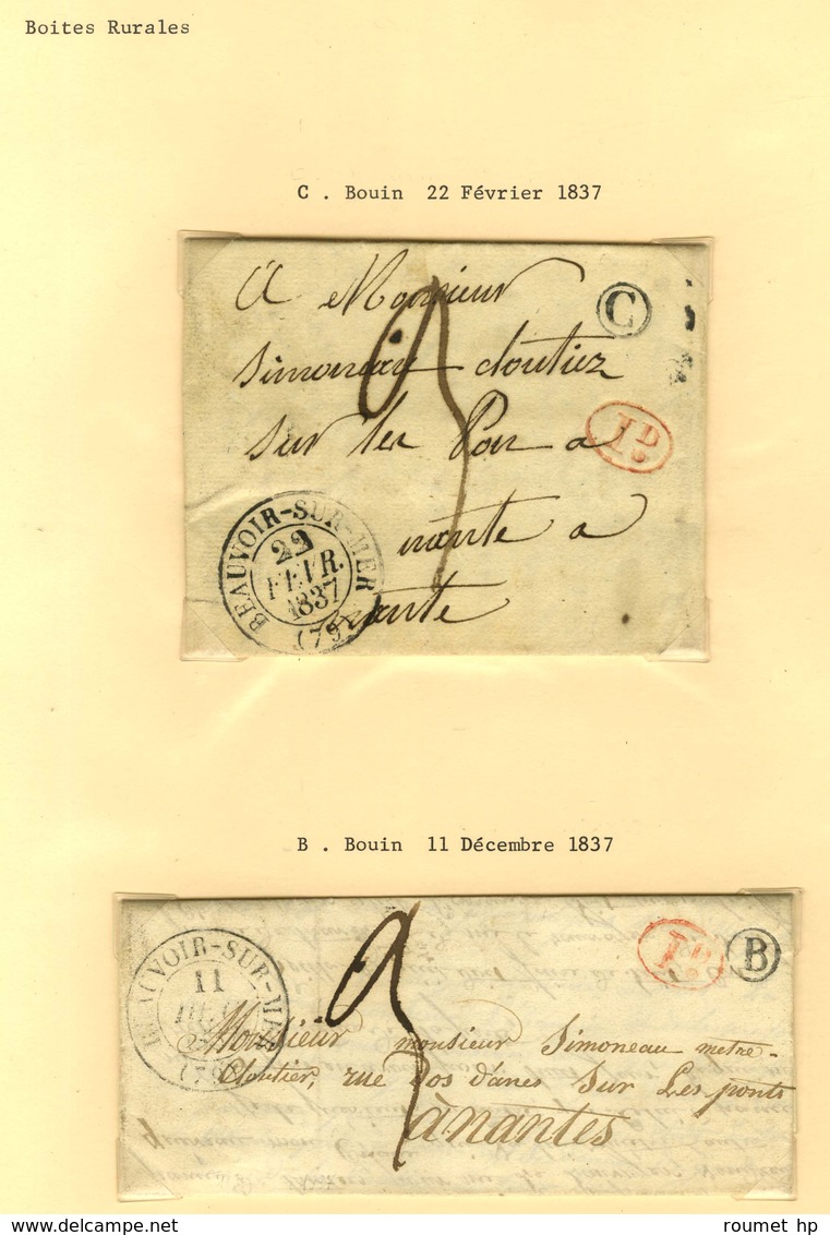 Lot de 18 marques postales et oblitérations de Beauvoir sur Mer. - B / TB.