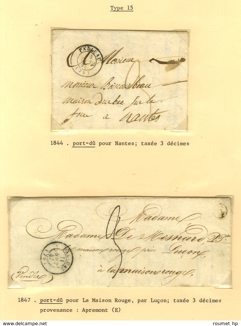 Lot De 9 Marques Postales Et Oblitérations De Palluau. - B / TB. - Other & Unclassified