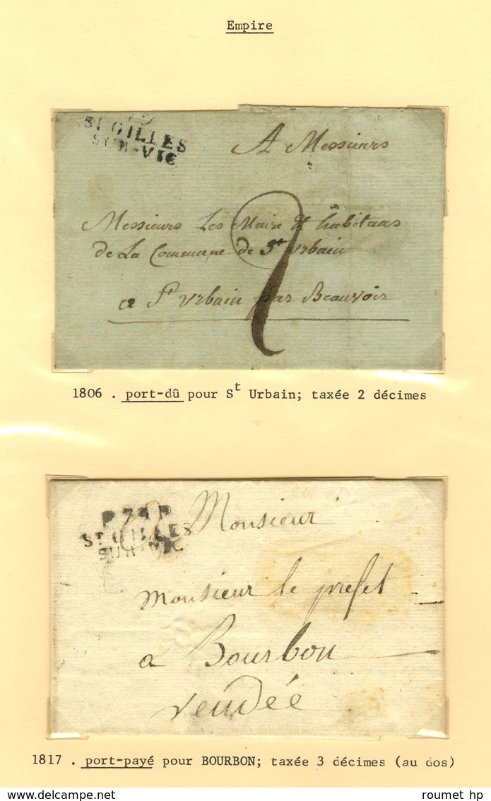 Lot De 16 Marques Postales Et Oblitérations De St Gilles Sur Vie. - B / TB. - Autres & Non Classés