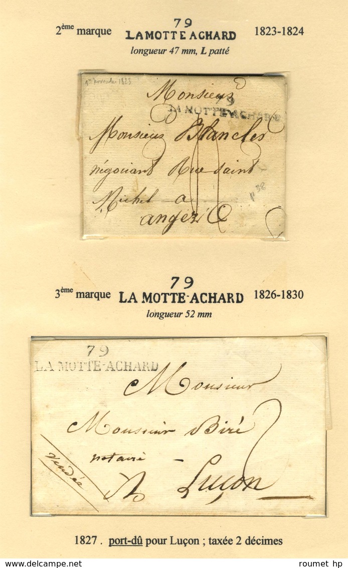 Lot De 15 Marques Postales Et Oblitérations De La Mothe Achard. - B / TB. - Other & Unclassified