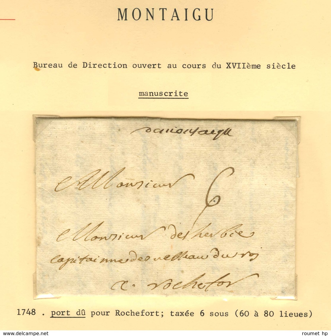 Lot De 15 Marques Postales Et Oblitérations De Montaigu. - B / TB. - Other & Unclassified
